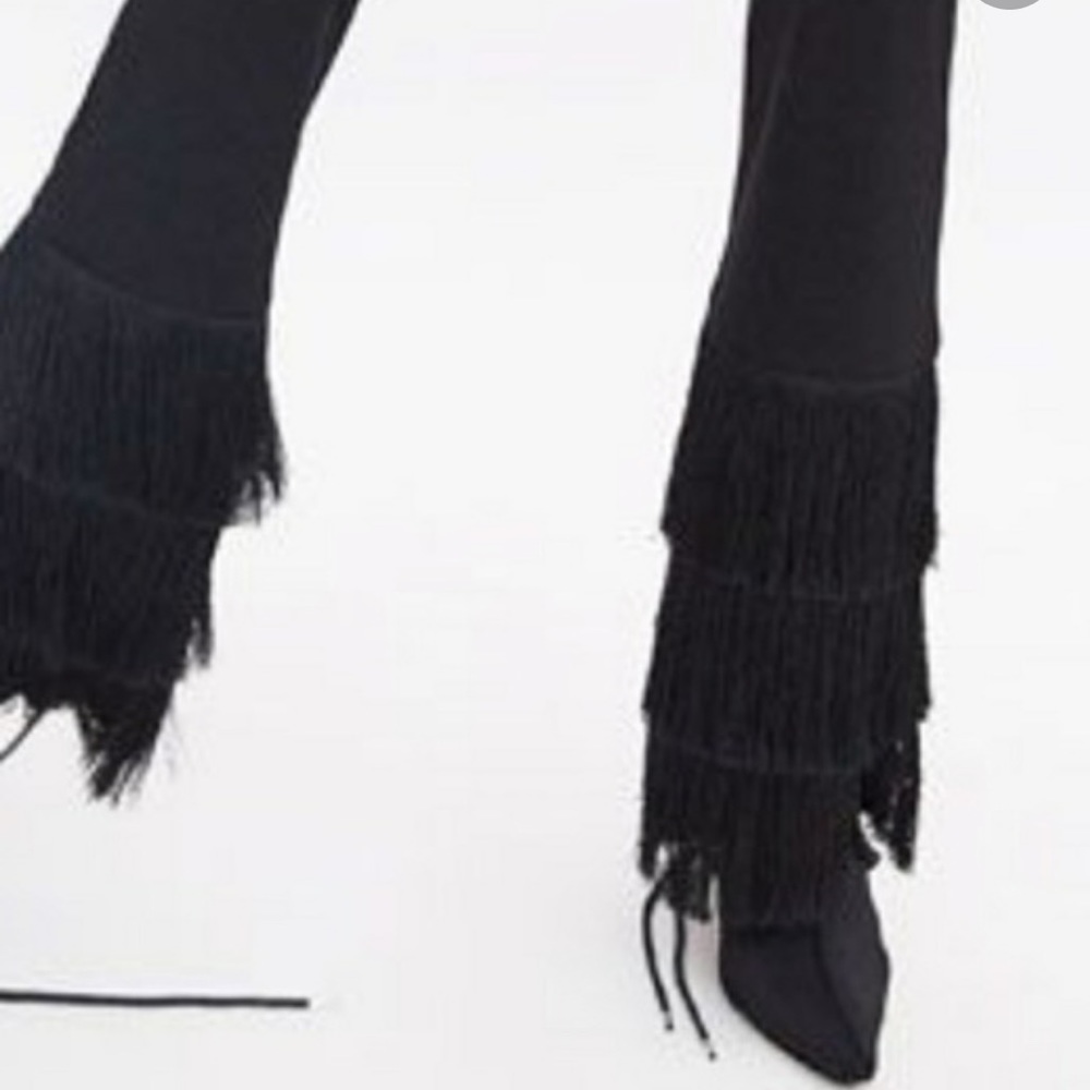 NWOT Zara Flared pants with fringes